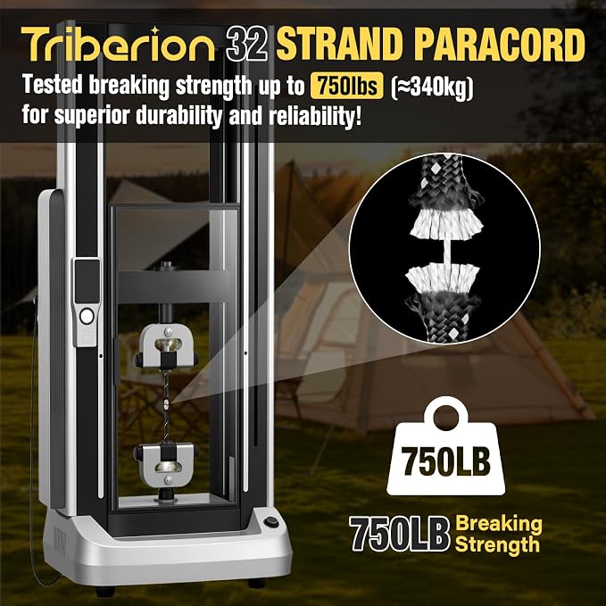 Reflective Paracord Rope 750 lb - 100ft 5/32" Parachute Cord 4MM 12-Strand para - Image 3