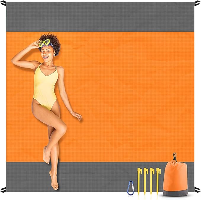EASYFUN Beach Blanket Sandproof Oversized, Portable Picnic Mat by Unknown