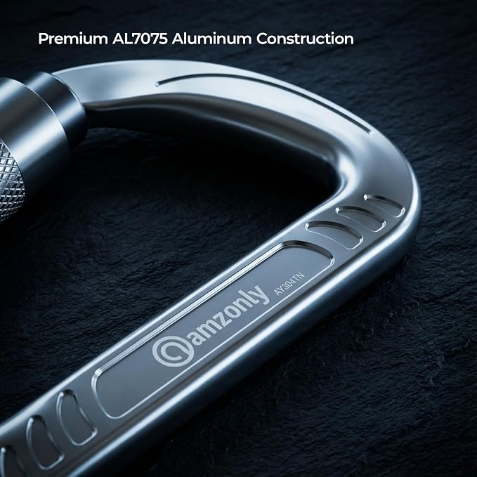 3inch Auto Locking Carabiner Clips Heavy Duty, 12KN /2697lbs Lightweight - Image 6
