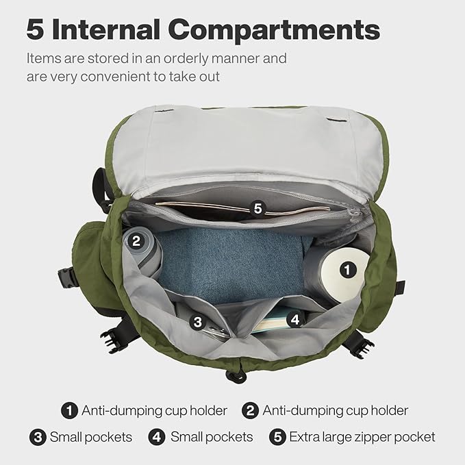 mixi Travel Backpack for Women Men, 18 Inch Carry On Laptop Backpack Flight - Image 8