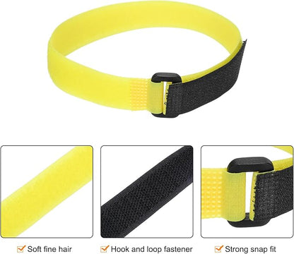 MECCANIXITY 5Pcs Reusable Battery Tie Down Straps, 0.8x16" Yellow Nylon - Image 3