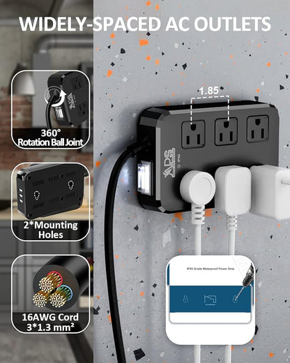 Outdoor Power Strip Weatherproof, Waterproof Surge Protector - Image 6