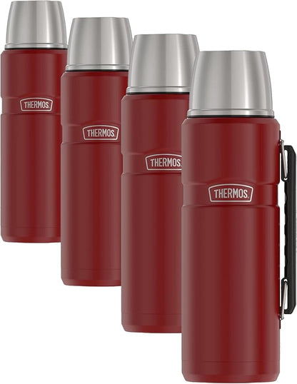 THERMOS Stainless King Vacuum-Insulated Beverage Bottle, 40 Ounce, Rustic Red by Thermos
