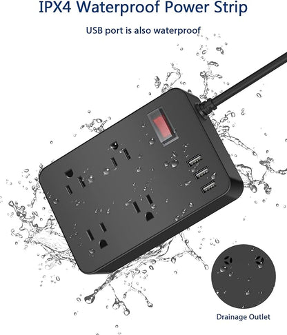 Outdoor Power Strip Weatherproof, Waterproof Surge Protector - Image 2