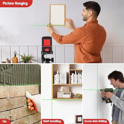 Laser Level with Tripod, 100 feet Green Cross Line Self Rotary Leveling Laser - Image 7