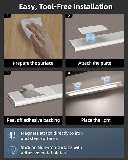 14.5-inch Under Cabinet Lights, Wireless Closet Light, Motion Sensor, 3500mAh - Image 8