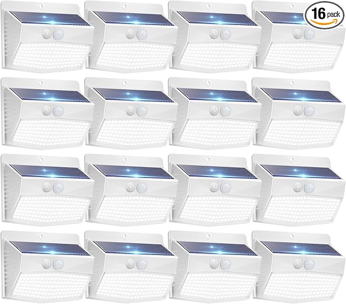 Peasur 16 Packs Solar Outdoor Lights Motion Sensor Solar Security Lights by Peasur