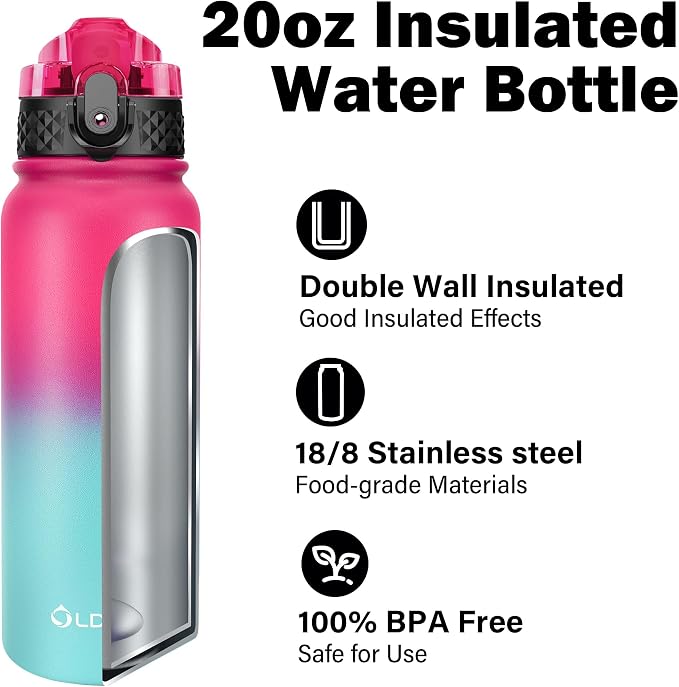 Oldley Insulated Water Bottle 20oz Water Bottles - Image 4