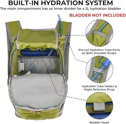 13L Small Hiking Backpack for Women Men, Lightweight Foldable Day pack - Image 7