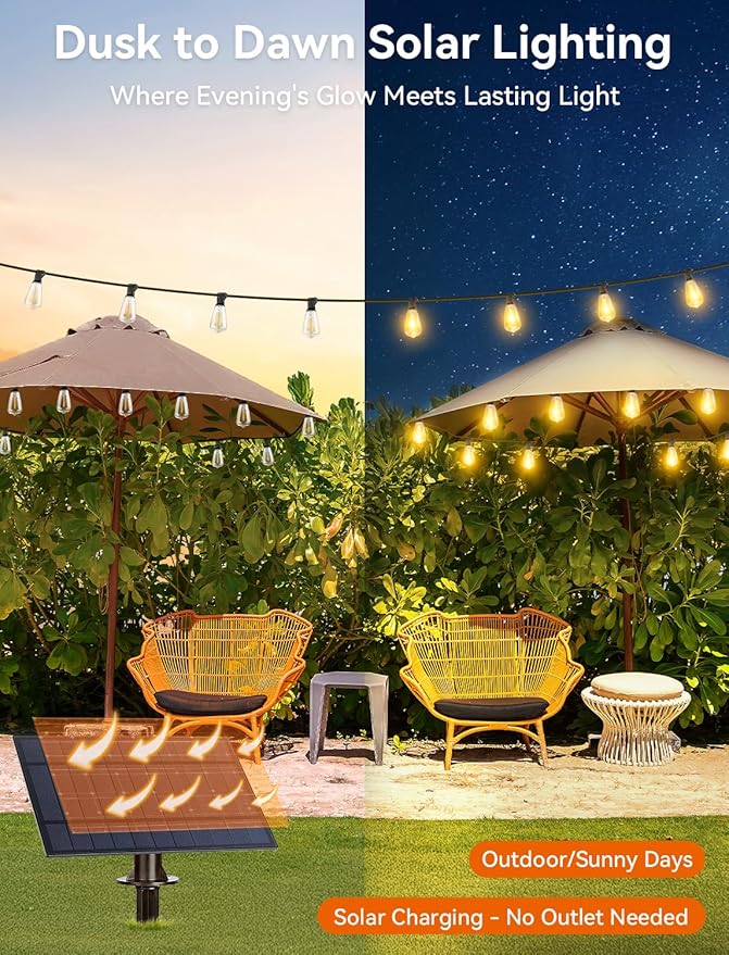 Brightever 75FT Solar String Lights Outdoor Waterproof - Image 6