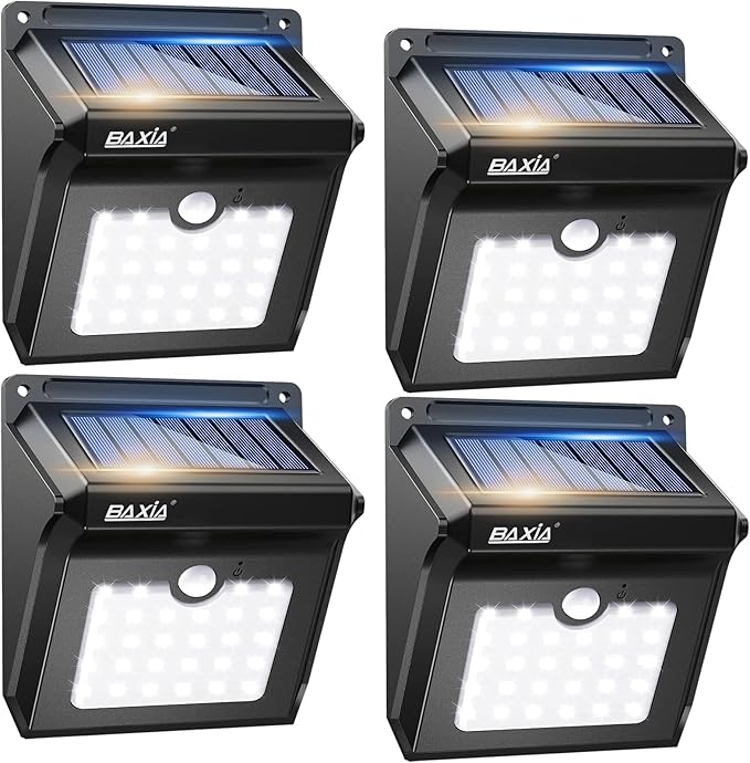 BAXIA TECHNOLOGY Solar Outdoor Lights Wireless Security Motion Sensor Solar by BAXIATECHNOLOGY