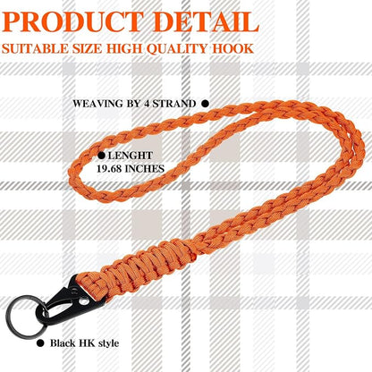 Frienda 2 Set Heavy Duty Paracord Lanyard Necklace Whistles Strap Braided 550 - Image 4