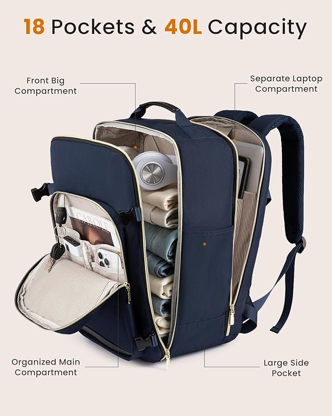 LOVEVOOK 40L Large Travel Backpack - Image 3