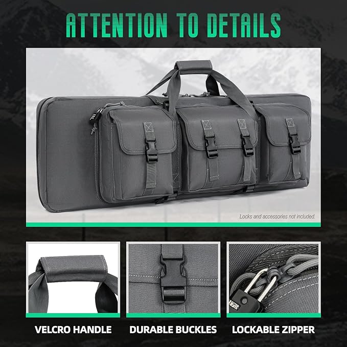 DULCE DOM 32/36/42/48/52 inch Double Rifle Case Soft Gun Bag - Image 5