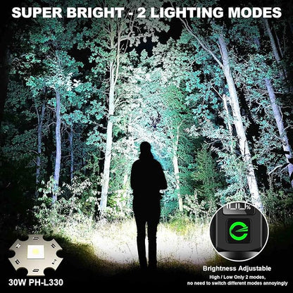 Esgreen Rechargeable Flashlights High Lumens 100000 Single 2 Modes, Super - Image 4