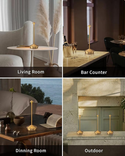 Modern Cordless Table Lamp Set of 2, Portable LED Desk Lamps, 5000mAh - Image 6