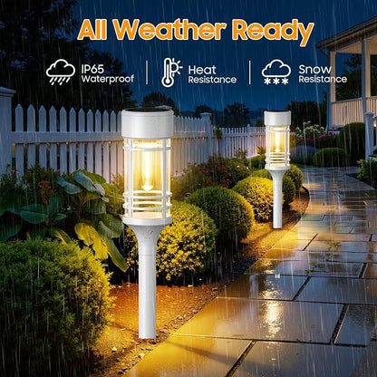 LETMY Solar Pathway Lights Outdoor, 4 Pack Solar Lights Outdoor Waterproof IP65 - Image 4