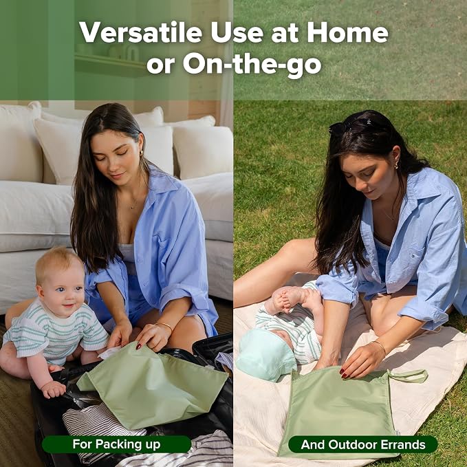 haakaa Waterproof Wet Bags for Baby Wet Dry Bags for Cloth Diaper, Swimsuit & - Image 4