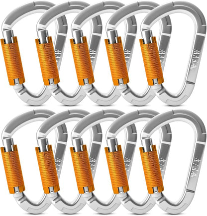 FVW Auto Locking Rock Climbing Carabiner Clips, Professional 25KN Heavy Duty by FVWELECTRICLUNCHBOX
