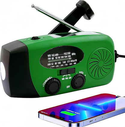 2000mAh Weather Emergency Radio, Portable Solar AM/FM/NOAA Hand Crank Radio by iRonsnowOfficial