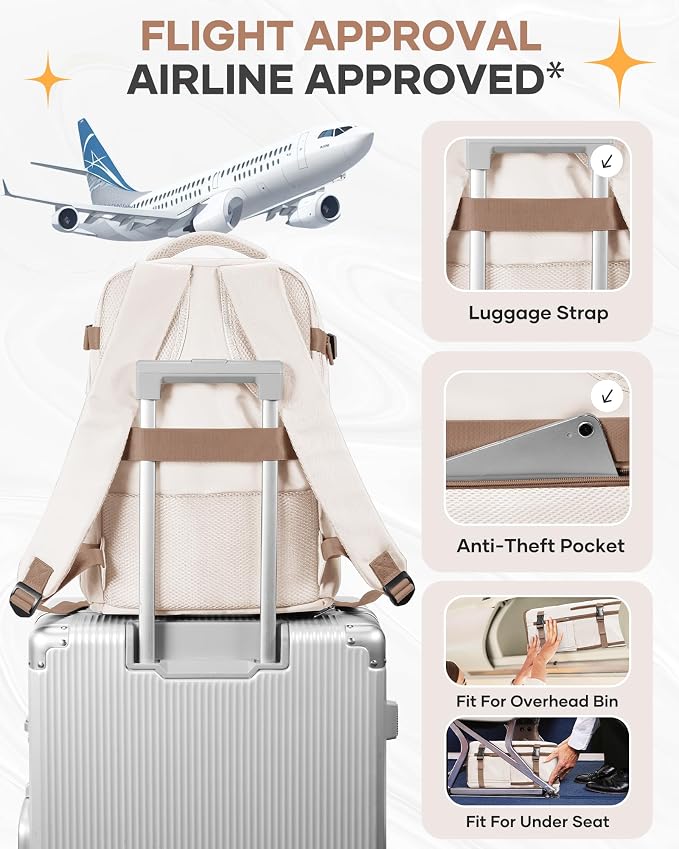 Travel Backpack Carry on Flight Approved Mochila De Viaje Personal Item Backpack - Image 7