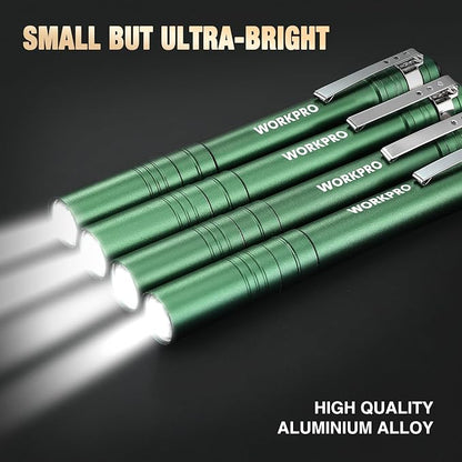WORKPRO LED Pen Light, Aluminum Pen Flashlights, Pocket Flashlight - Image 3