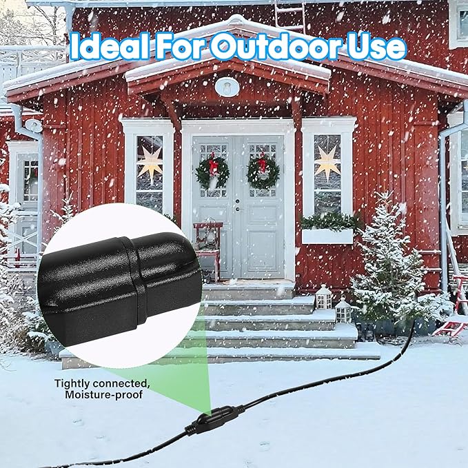 Adoreen Outdoor Power Extension Cord 15 Ft, 3 Prong 16 AWG Grounded Wire Heavy - Image 5
