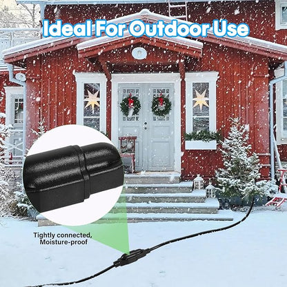 Adoreen Outdoor Power Extension Cord 30 Ft/2 Pack, 3 Prong 16 AWG Grounded Wire - Image 5