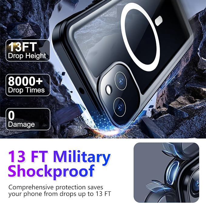 Temdan Compatible with iPhone 13 Case Waterproof, Built-in Screen & Camera - Image 4