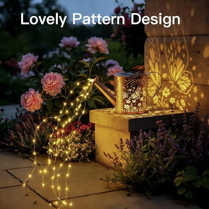 Ollny Solar Watering Can with Cascading Lights Outdoor Garden Decor, Birthday - Image 2