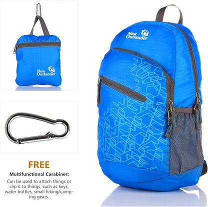 Outlander Packable Handy Lightweight Travel Hiking Backpack Daypack-Light Blue-L - Image 2