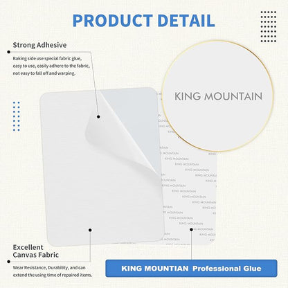 KING MOUNTAIN Canvas Repair Patch 9 x11 Inch 2 Pcs Self-Adhesive Waterproof - Image 3