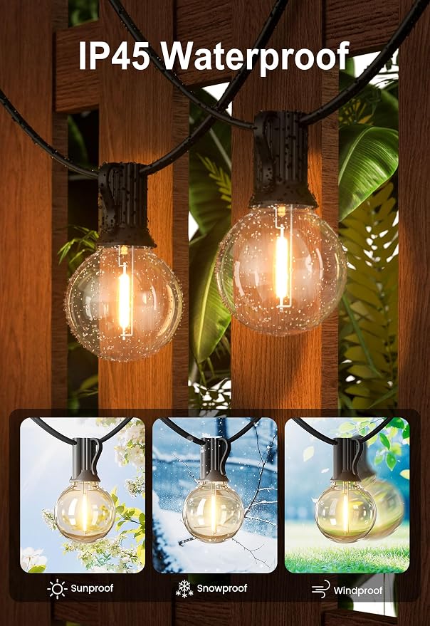 Outdoor String Lights 200FT Waterproof Globe String Lights - Image 2