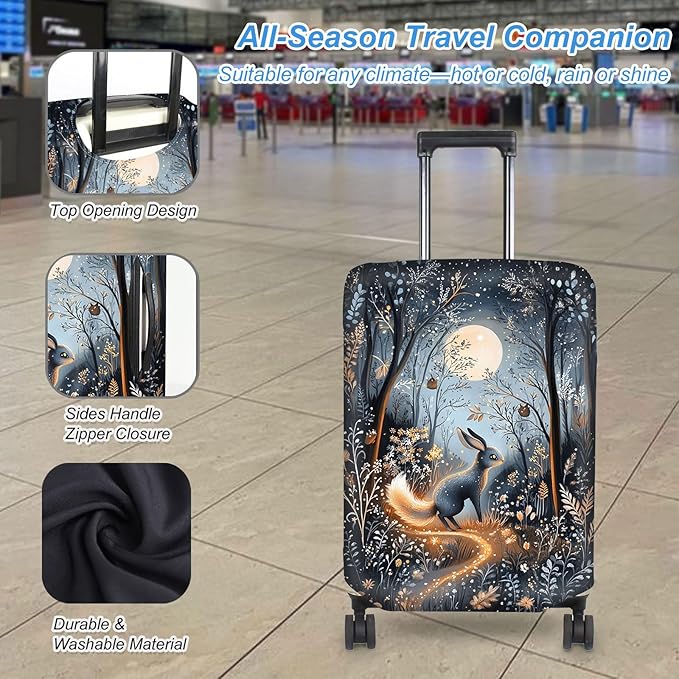 Luggage Cover Protector for 22-24 Inch Suitcases, TSA Approved Elastic Travel - Image 3