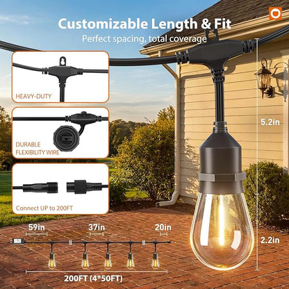 addlon 200FT Outdoor String Lights LED - Image 6