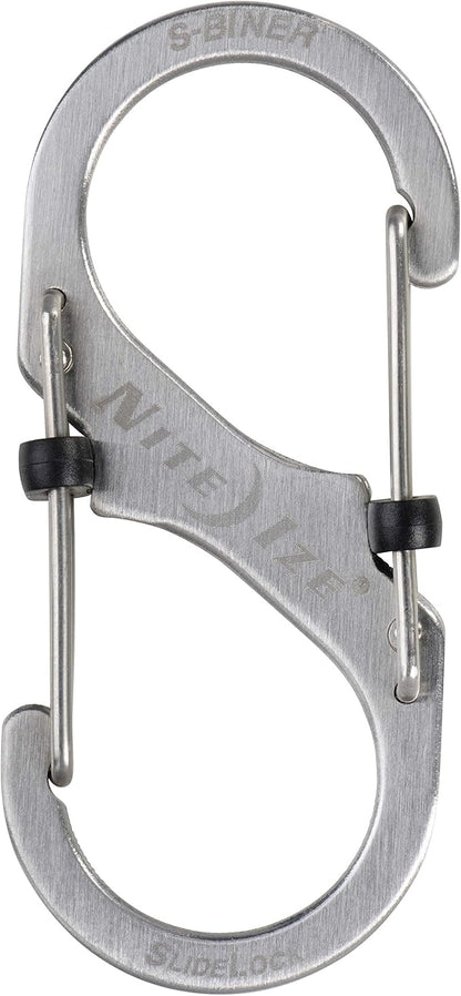 Nite Ize Size-3 S-Biner SlideLock Dual Carabiner, Locking Gates, Stainless Steel - Image 2