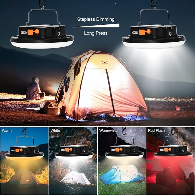 IODOO 16500mAh 60W Rechargeable Camping Light - Image 2