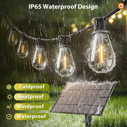 addlon 198FT Solar String Lights Outdoor Waterproof 6W Panel - Image 3