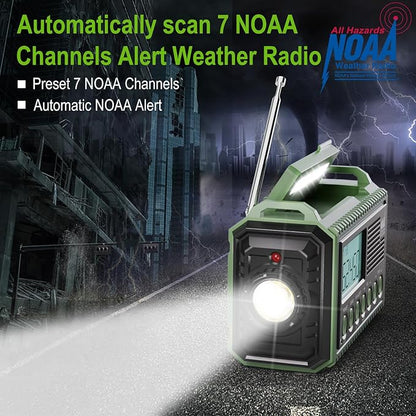 Raynic Emergency Radio, 12000mAh/44400mWh Battery Operated Weather Radio - Image 2