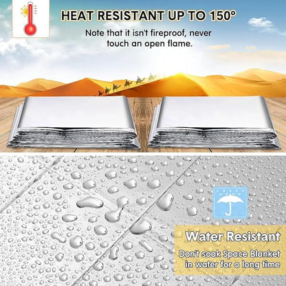 Emergency Survival Blanket, Mylar Thermal Blanket, Gigantic Space Blanket 82" x - Image 9
