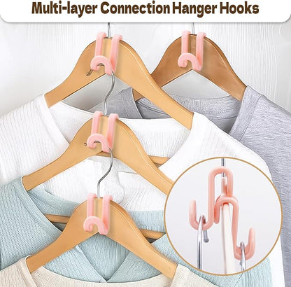 Mlici Clothes Hanger Connector Hooks, 60 Pack Hanger Extender Space Saver - Image 3