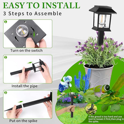 Greluna Solar Lights Outdoor, 12 Pack 3000K Waterproof Auto On/Off Solar - Image 5