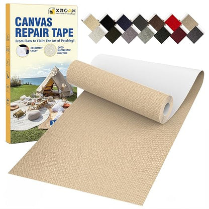 Canvas Repair Tape, 3.2 x 63 Inch Waterproof Heavy Duty Fabric Tape by ProfessionalFurnitureRepair