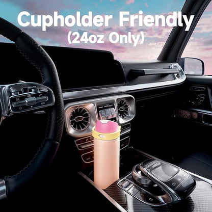 24 oz Insulated Water Bottle for Women: Meoky Stainless Steel Metal Water Bottle - Image 7