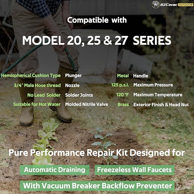 RK-25 Repair Kit for Woodford Model 20, 25 & 27 Series Freezeless Wall Faucets - Image 6