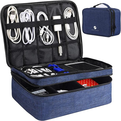 ORIENT FAMULAY Travel Electronics Organizer, Waterproof Cable Organizer Bag by ORIENTFAMULAY