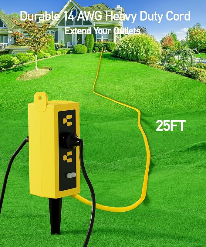 Outdoor Power Strip Weatherproof, ZZJ IP69 Grade Waterproof Surge Protector - Image 7