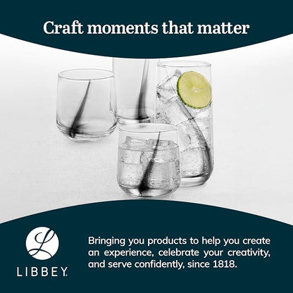 Libbey Ascent Black Ribbon 16 Piece Tumbler and Rocks Glass Set - Image 6