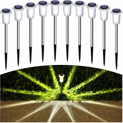 Solar Lights Outdoor 15 Pack Solar Pathway Lights LED Waterproof Stainless - Image 7