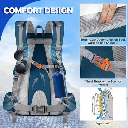 NUBILY 50L Hiking Backpack Waterproof Camping Backpack - Image 5